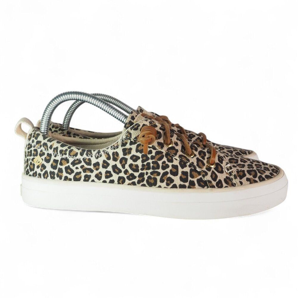 Sperry Crest Vibe Leopard Print Canvas Slip-On Sn… - image 4